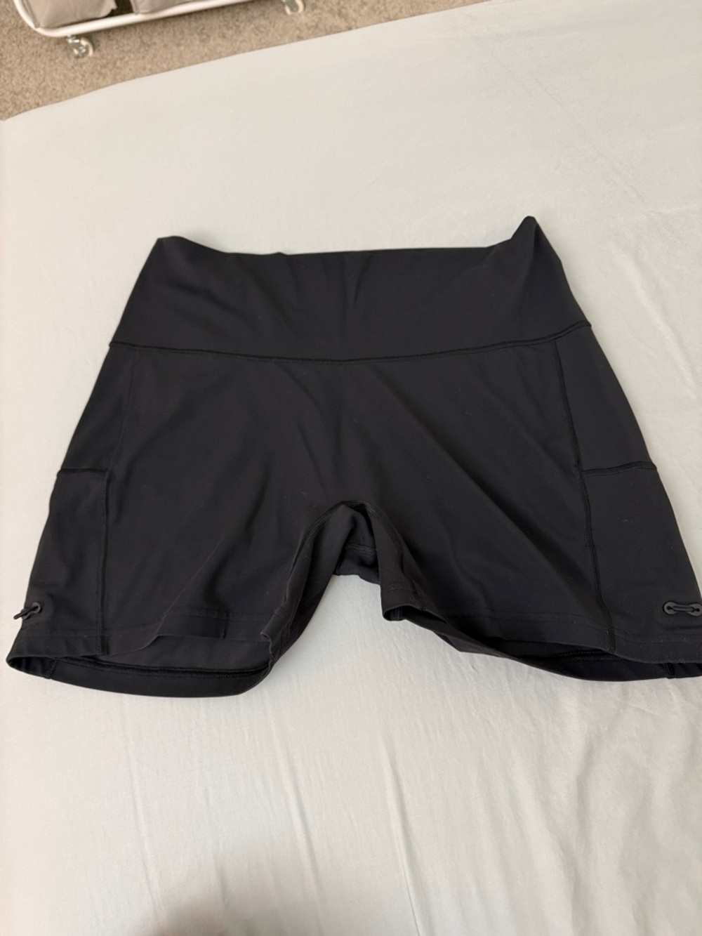 Gymshark Black High-Rise Bike Shorts with Side Pockets